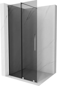 Mexen Velar, sprchová zástena s posuvnými dverami Walk-in 70 x 200 cm, 8mm šedé sklo, chrómová, 871-070-000-43-01