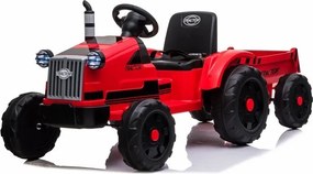 LEAN CARS Batériový traktor s prívesom CH9959 Red