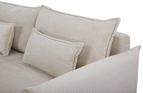 Rozkladacia pohovka APARTMENT 215 cm rebrovaná béžová