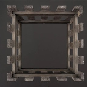AMADEA Drevený obal s kvetináčom tmavý, 27x27x21cm Český výrobok