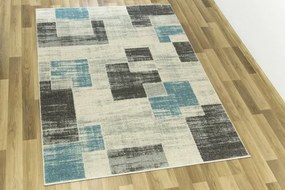 Koberec EMILY 2340A tyrkysový / sivý