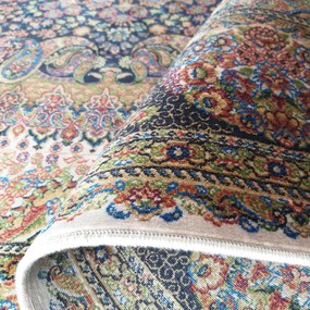 DY Hodvábny exkluzívny koberec Qum Silk 09 - modrá Rozmer: 160x230 cm