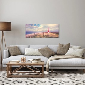 Obraz - Červený maják (120x50 cm)