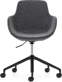 Tmavosivá kancelárska stolička Tissiana – Kave Home