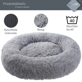 PETSTUFF pelech pre psa, okrúhly, svetlo- šedý, 80 cm