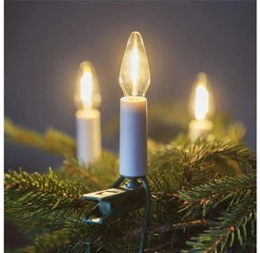 Rozširovacia LED vonkajšie reťaz FELICIA FILAMENT 20xE10 14m číra/teplá biela IP44