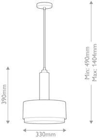 Hinkley HK-CEDRIC-P-M-BR - Luster na tyči CEDRIC 2xE27/60W/230V pr. 33 cm mosadz