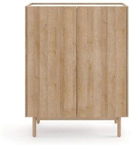 Komoda Boho La 97 cm dub riviéra/biely mramor
