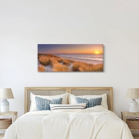 Obraz - Pláž pri západe slnka (120x50 cm)