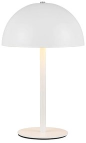 Matne biela LED stolová lampa s kovovým tienidlom (výška 21 cm) Munoz – Trio