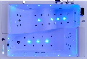 BPS-koupelny Hydromasážna vaňa HYD-GL8410 180x120 s ohrevom vody