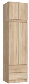 Skriňa s nadstavcom S 60 cm 2D 2SZ CLP dub sonoma
