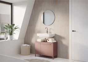 Hnedá matná skrinka pod umývadlo 80x59 cm Laurino – Germania