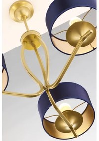 Jupiter 2113 - Luster na tyči KASZMIR 3xE27/15W/230V modrá/zlatá