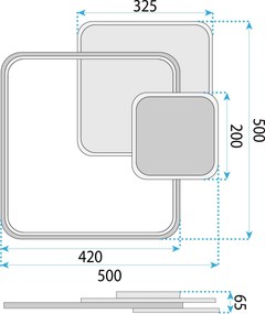 Toolight Toolight, LED stropné svietidlo + diaľkové ovládanie, APP1713-C, zlatá matná, OSW-04042