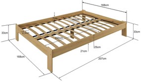 Posteľ dub Adéla 160x200cm