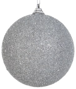 VIANOČNÁ BANKA NA STROMČEK SADA 4 KS (FI) 10 CM STRIEBORNÁ