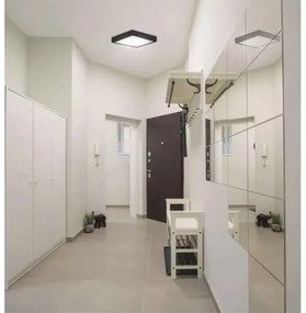 LED Stropné svietidlo LED/12,5W/230V 3000/3500/4000K 17x17 cm čierna