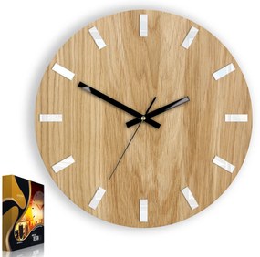 Nástěnné hodiny Simple Oak hnědé