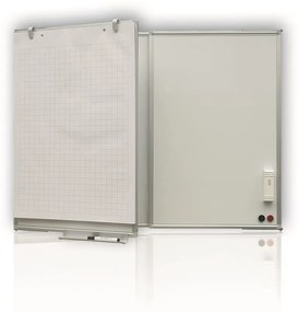 Magnetická rozkladacia tabuľa 120/240 x 90 cm, biela