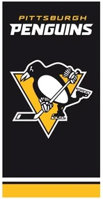 Hokejová bavlnená osuška NHL Pittsburgh Penguins - motív Black - II. akosť - 100% bavlna - 70 x 140 cm