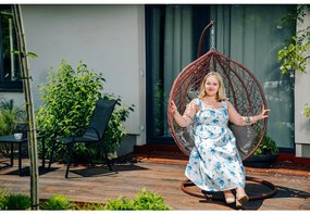 Hnedé závesné kreslo KOKON