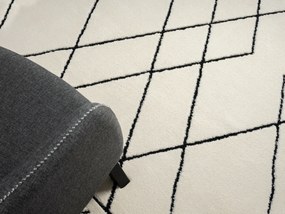 My Flair, Kusový koberec Moroccan Desert weiß/schwarz kruh, 140x140 (priemer) kruh, čiernobiela, obývacia izba