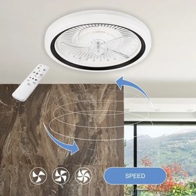 LED Stropné svietidlo s ventilátorom GEMMA LED/37W/230V biela + DO