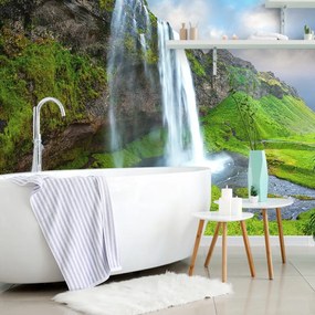 Samolepiaca fototapeta majestátny vodopád na Islande - 375x250