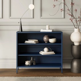 Nízky policový regál LUCA, 1000 x 900 x 350 mm, Modern: tmavomodrá farba