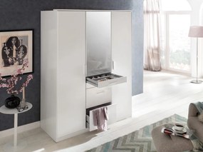 Šatníková skriňa Aachen, 135 cm, biela