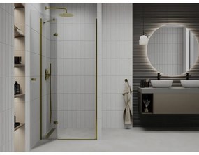 Mexen Roma, sprchové dvere do otvoru 70 x 190 cm, 6mm číre sklo, zlatý profil, 854-070-000-50-00