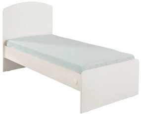 Detská rastúca postieľka 75x160cm s prebaľovacím pultom Chloe - biela