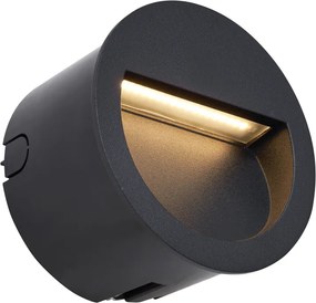 Sada 6 moderných zapustených nástenných svietidiel čierna vrátane LED IP65 - Gem