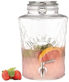 Kilner Sklenený súdok s kovovým kohútikom Diamond 5 l