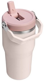 Svetloružová termoska 600 ml IceFlow Flip Straw 2.0 – Stanley