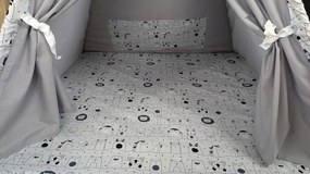 Detský stan TEEPEE (TÝPIE) ANIMALS s doplnkami - MADAGASKAR - šedý