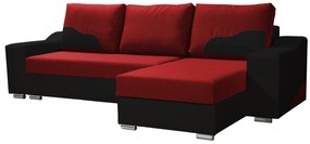 Rohová sedačka Wisteria (červená + čierna) (P). Vlastná spoľahlivá doprava až k Vám domov. 616046