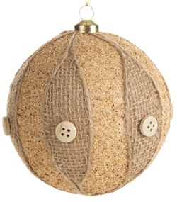 VIANOČNÁ BANKA NA STROMČEK SADA 6 KS (FI) 10 CM HNEDÁ