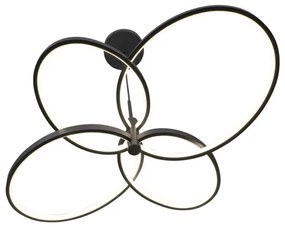 LED luster na lanku RIBBON LED/37W/230V 4000K čierna