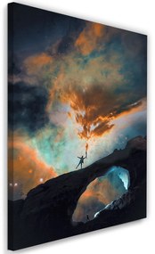Gario Obraz na plátne Človek a oblaky - Rokibul Hasan Rozmery: 40 x 60 cm