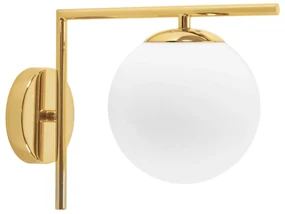 Toolight Toolight, sklenená guľatá nástenná lampa APP674-1W, zlatá, OSW-05638