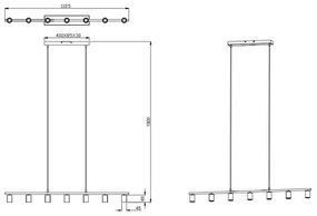 Reality - Luster na lanku VANNES 7xE27/40W/230V