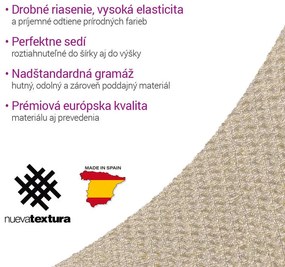 Super strečové poťahy HARMONIA smotanová taburetka (40 - 60 cm)