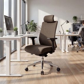Ergonomická kancelárska stolička hnedá VECTOR