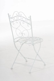 Kovová stolička skladacia Indra - Biela