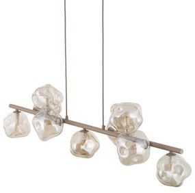 Luster na lanku LAVA 9xG9/8W/230V béžová/dymová béžová