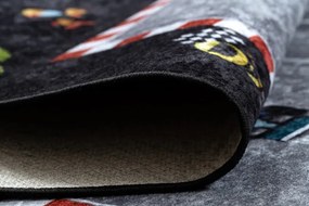 Detský koberec JUNIOR 52108.801 pretekár / Formula 1, sivý