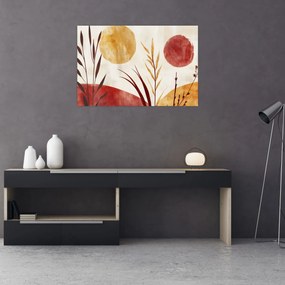 Obraz - Rastliny a kruhy (90x60 cm)
