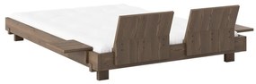 Hnedá dvojlôžková posteľ z borovicového dreva s roštom 140x200 cm Social – Karup Design